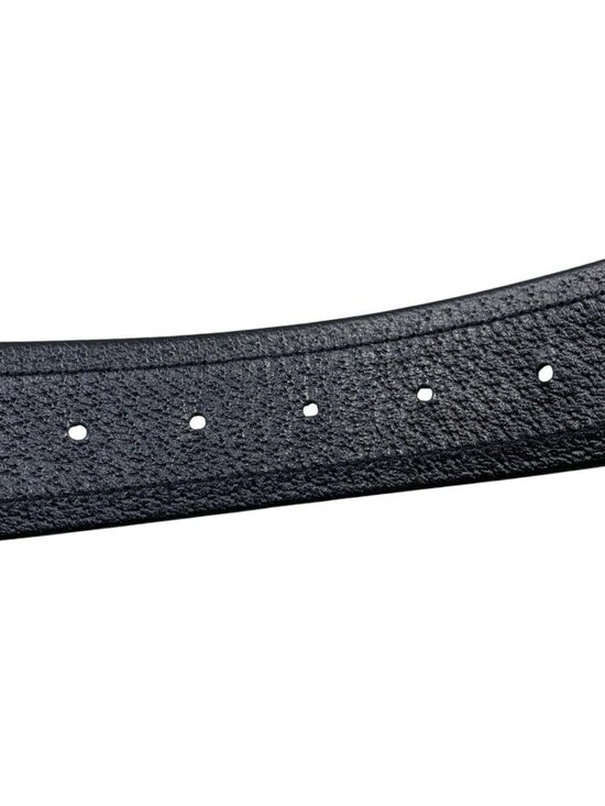 Gucci Belt Jumbo GG Nylon Leather Black Silver main image 7